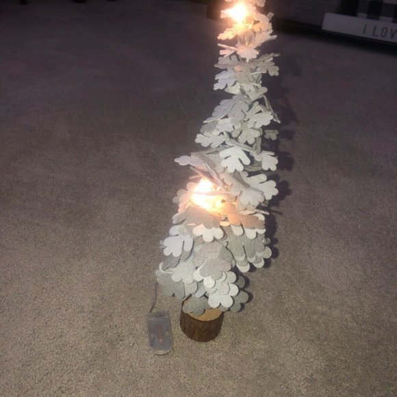Mini Light‎ Up Christmas Tree 14" Rustic Farmhouse - Picture 1 of 11